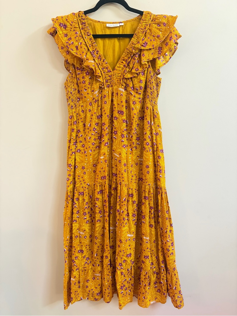 Roller Rabbit Anthropologie Rhone Ondine Floral Cottagecore 100% Cotton Dress